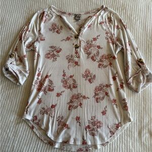 Rose & Cream Linen Blouse